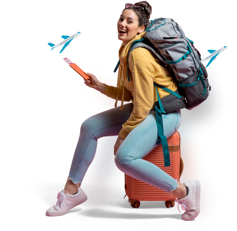 lady with aircraft
